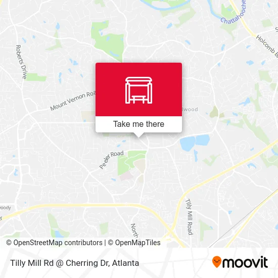 Mapa de Tilly Mill Rd @ Cherring Dr
