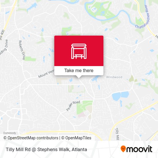 Tilly Mill Rd @ Stephens Walk map