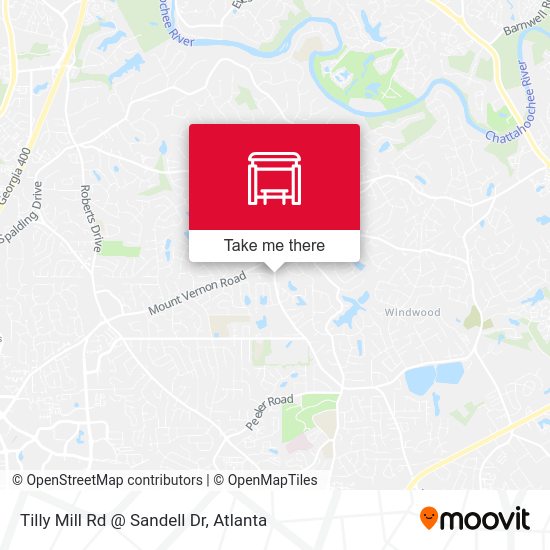 Mapa de Tilly Mill Rd @ Sandell Dr