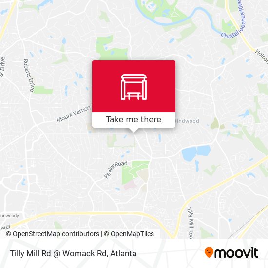 Tilly Mill Rd @ Womack Rd map