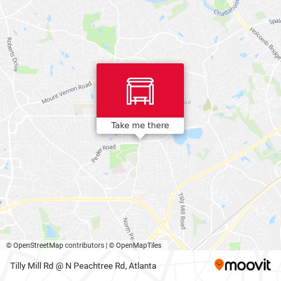 Mapa de Tilly Mill Rd @ N Peachtree Rd