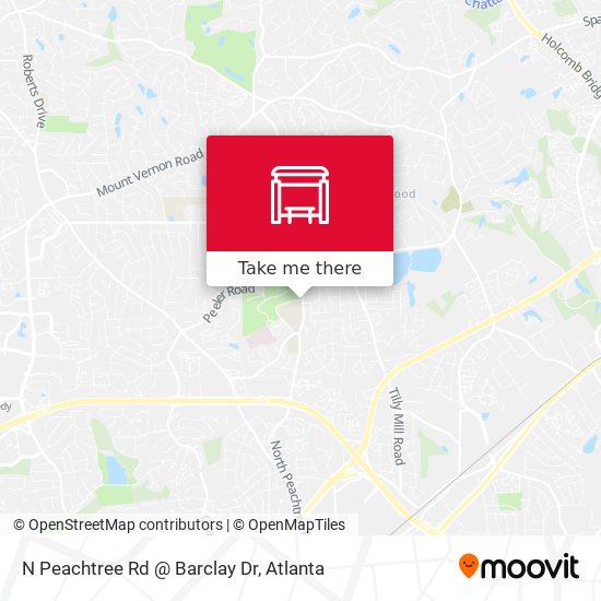 N Peachtree Rd @ Barclay Dr map