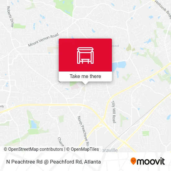 N Peachtree Rd @ Peachford Rd map