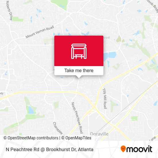 N Peachtree Rd @ Brookhurst Dr map
