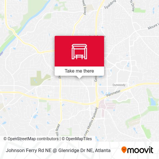 Johnson Ferry Rd NE @ Glenridge Dr NE map