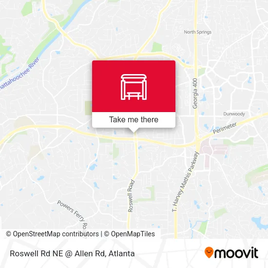 Roswell Rd NE @ Allen Rd map