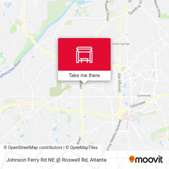 Johnson Ferry Rd NE @ Roswell Rd map