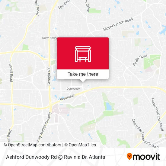 Ashford Dunwoody Rd @ Ravinia Dr map