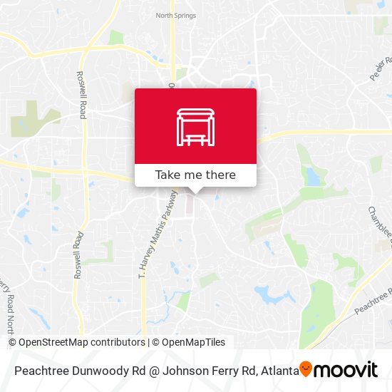 Mapa de Peachtree Dunwoody Rd @ Johnson Ferry Rd