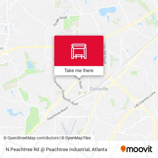 N Peachtree Rd @ Peachtree Industrial map