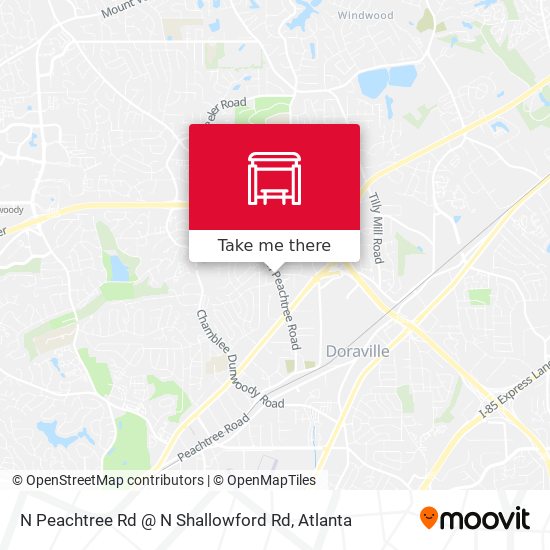 N Peachtree Rd @ N Shallowford Rd map