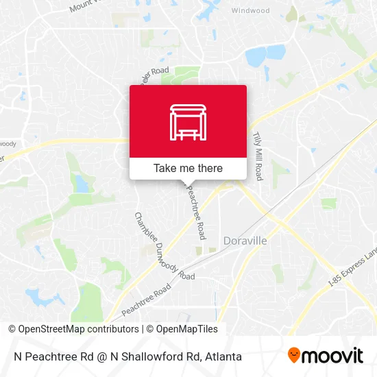 N Peachtree Rd @ N Shallowford Rd map