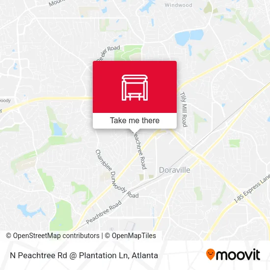 N Peachtree Rd @ Plantation Ln map