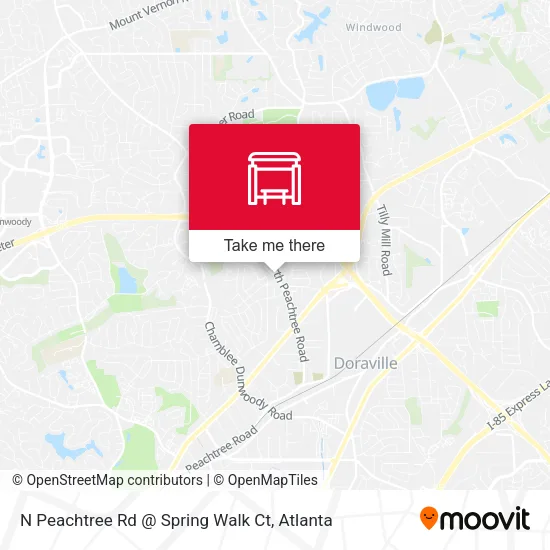 N Peachtree Rd @ Spring Walk Ct map