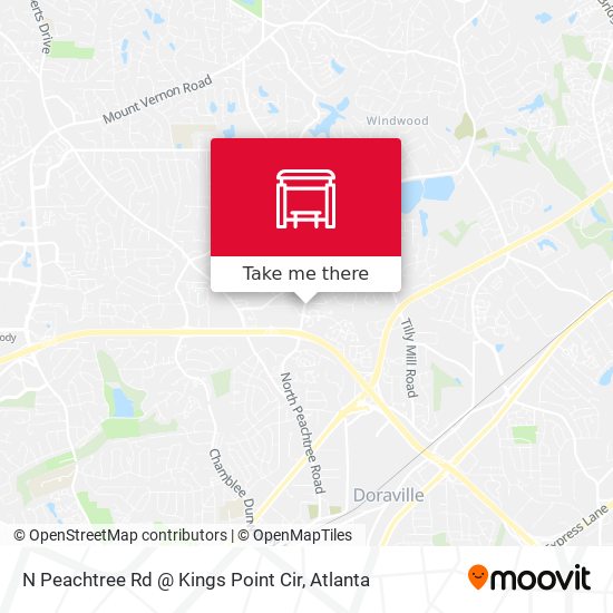 Mapa de N Peachtree Rd @ Kings Point Cir