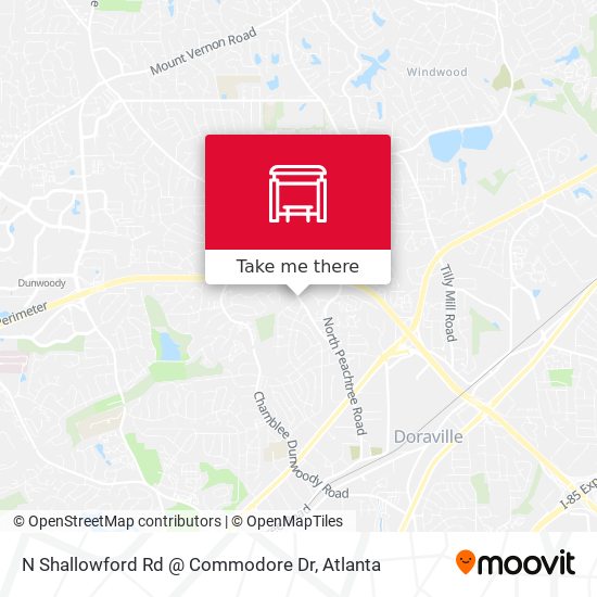 N Shallowford Rd @ Commodore Dr map