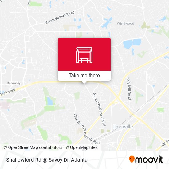 Shallowford Rd @ Savoy Dr map