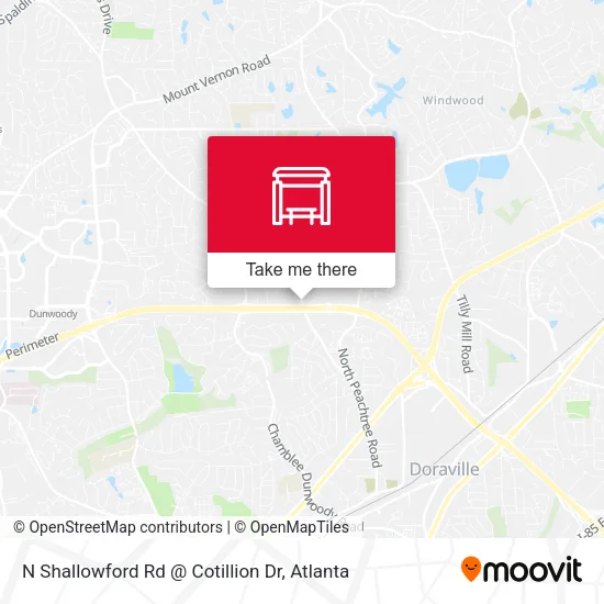 N Shallowford Rd @ Cotillion Dr map