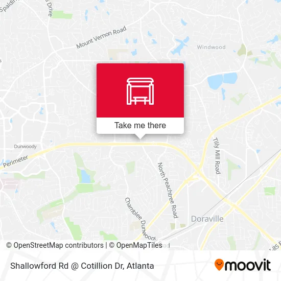 Shallowford Rd @ Cotillion Dr map