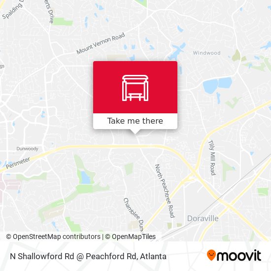 N Shallowford Rd @ Peachford Rd map
