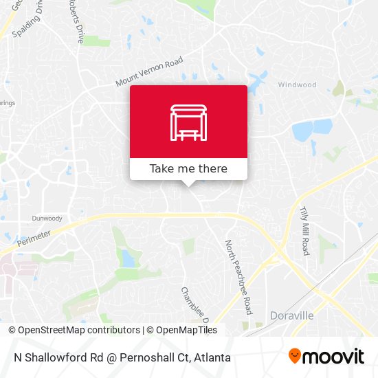 Mapa de N Shallowford Rd @ Pernoshall Ct