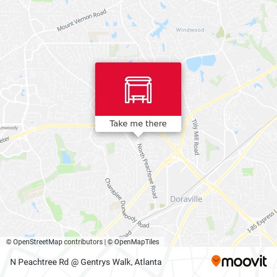 Mapa de N Peachtree Rd @ Gentrys Walk