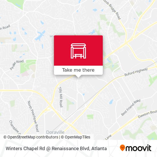 Mapa de Winters Chapel Rd @ Renaissance Blvd