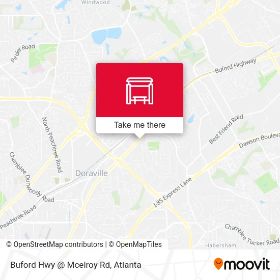 Buford Hwy @ Mcelroy Rd map