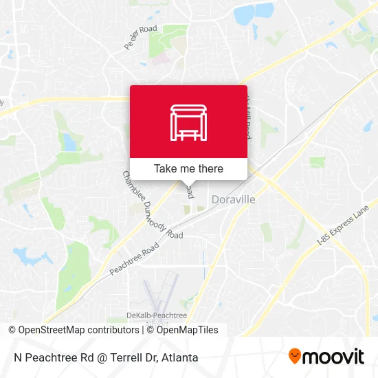 N Peachtree Rd @ Terrell Dr map