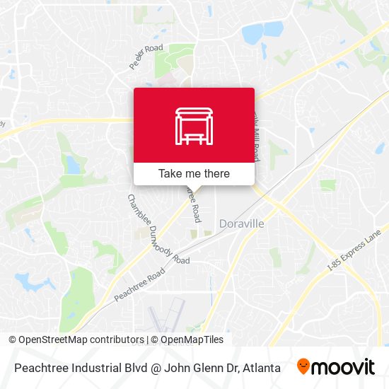 Peachtree Industrial Blvd @ John Glenn Dr map