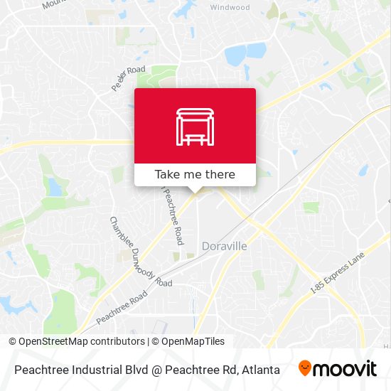Peachtree Industrial Blvd @ Peachtree Rd map