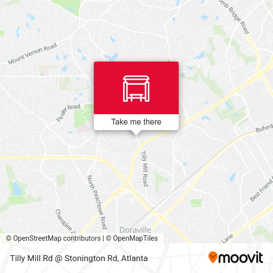 Mapa de Tilly Mill Rd @ Stonington Rd
