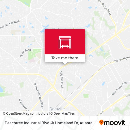 Peachtree Industrial Blvd @ Homeland Dr map