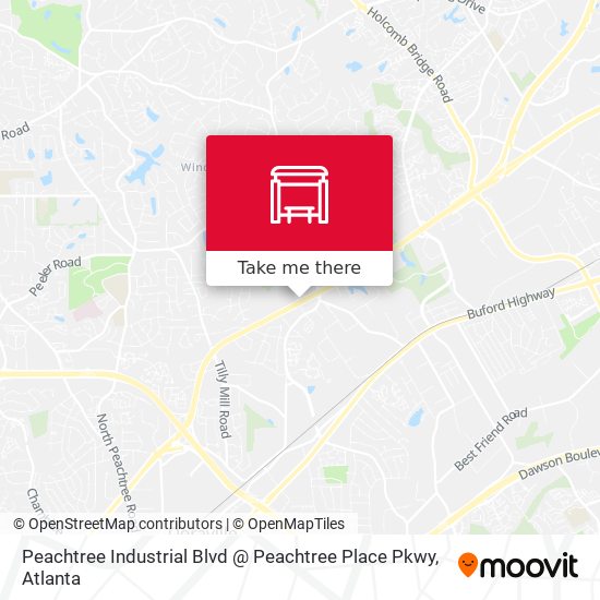Mapa de Peachtree Industrial Blvd @ Peachtree Place Pkwy