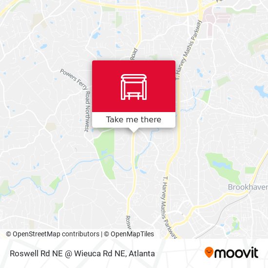 Mapa de Roswell Rd NE @ Wieuca Rd NE
