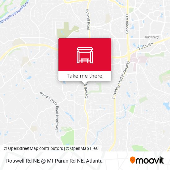 Mapa de Roswell Rd NE @ Mt Paran Rd NE