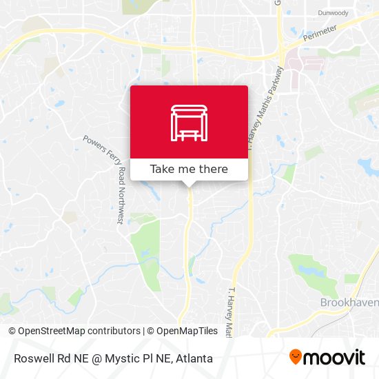 Mapa de Roswell Rd NE @ Mystic Pl NE