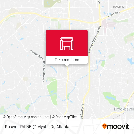 Roswell Rd NE @ Mystic Dr map