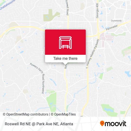 Mapa de Roswell Rd NE @ Park Ave NE