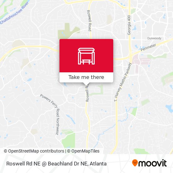 Mapa de Roswell Rd NE @ Beachland Dr NE