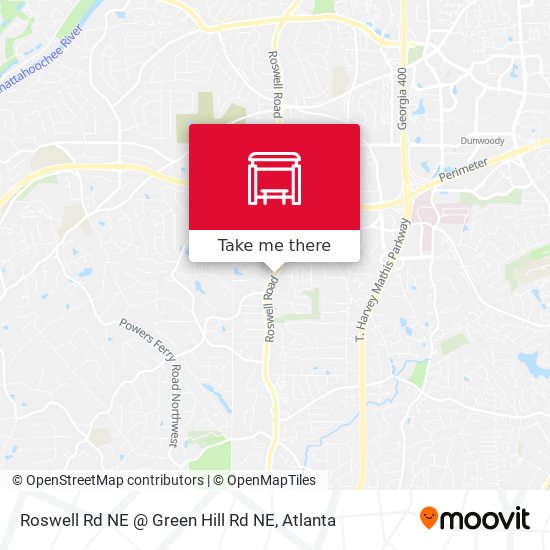 Mapa de Roswell Rd NE @ Green Hill Rd NE