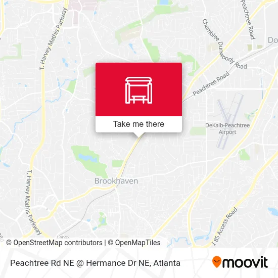 Peachtree Rd NE @ Hermance Dr NE map