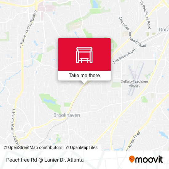 Peachtree Rd @ Lanier Dr map