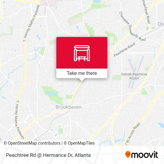 Peachtree Rd @ Hermance Dr map