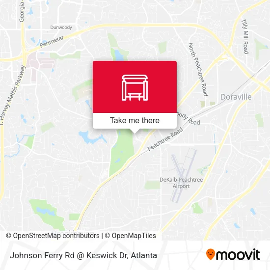 Johnson Ferry Rd @ Keswick Dr map