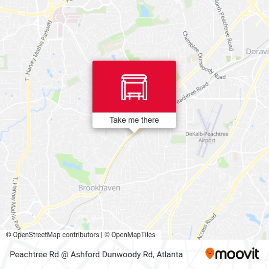 Peachtree Rd @ Ashford Dunwoody Rd map