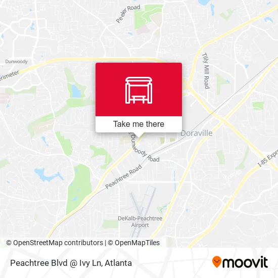 Peachtree Blvd @ Ivy Ln map