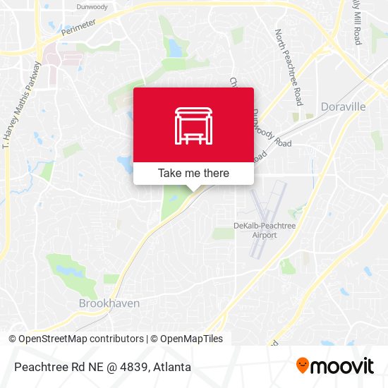 Peachtree Rd NE @ 4839 map