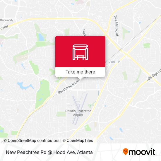 Mapa de New Peachtree Rd @ Hood Ave