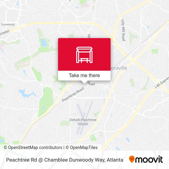 Mapa de Peachtree Rd @ Chamblee Dunwoody Way